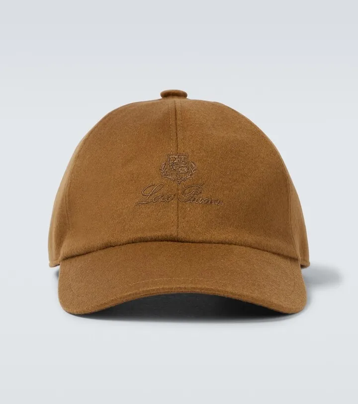 Logo cashmere baseball cap