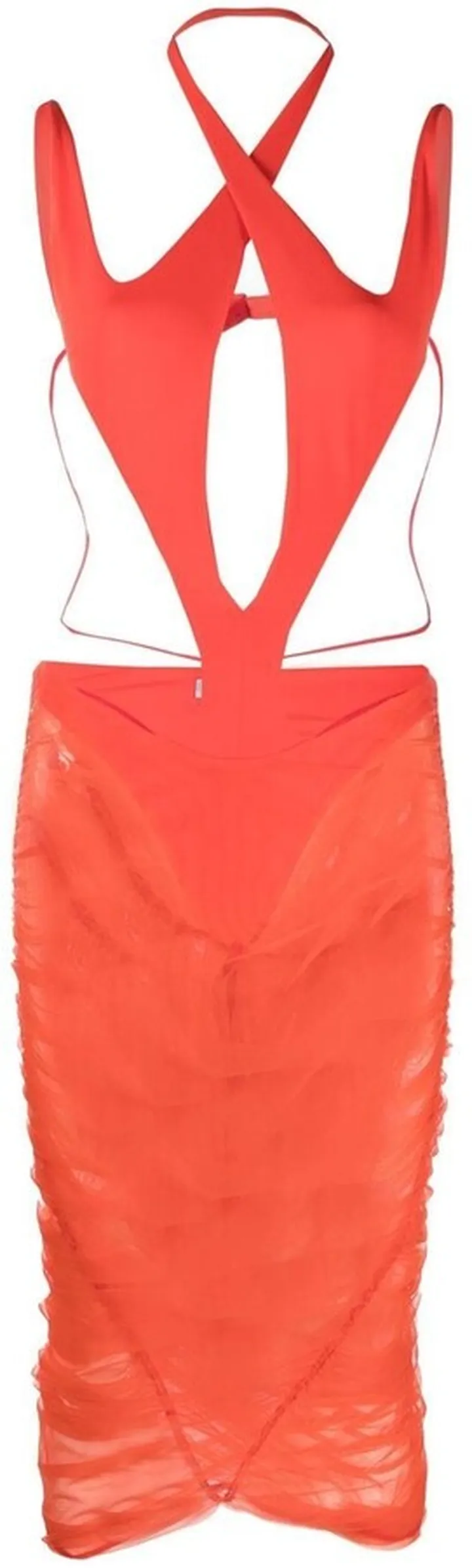 Cut-Out Sheer Dress