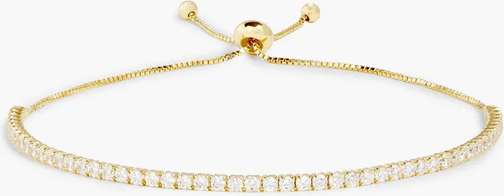 14-Karat Gold Vermeil Crystal Bracelet