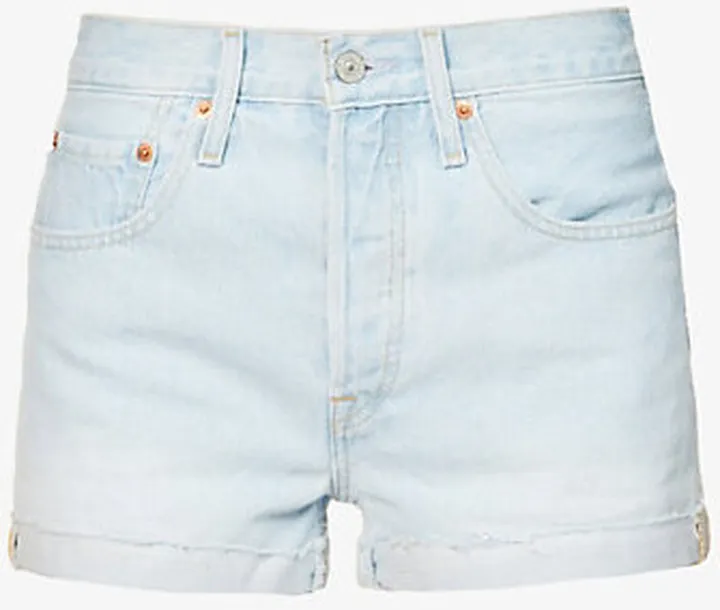 Womens Ice Cloud 501 Original High-rise Denim Shorts