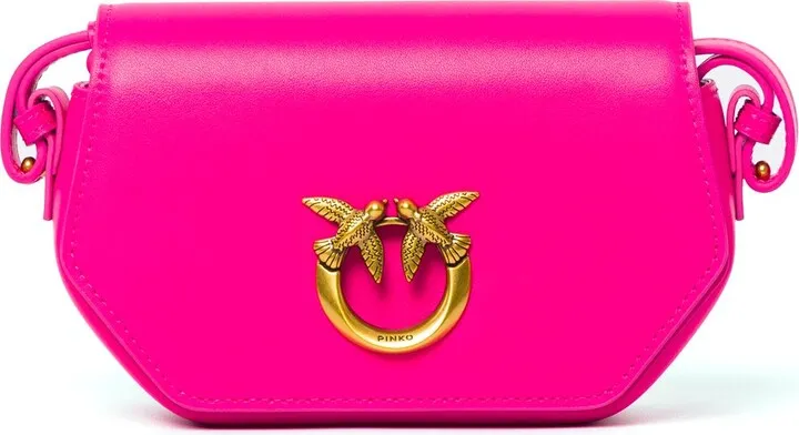 Pinko Logo Plaque Baby Click Exagon Shoulder Bag