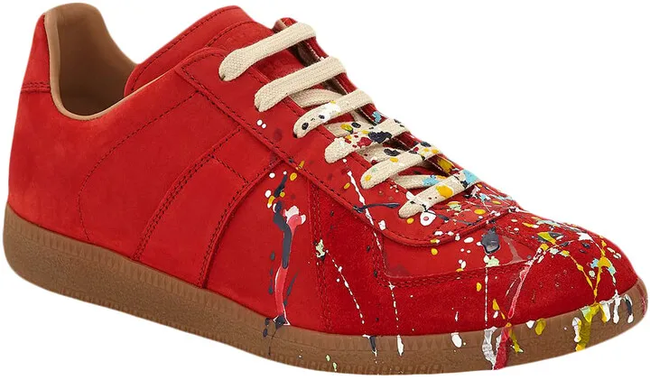 Men's Replica Paint-Splatter Low-Top Sneakers