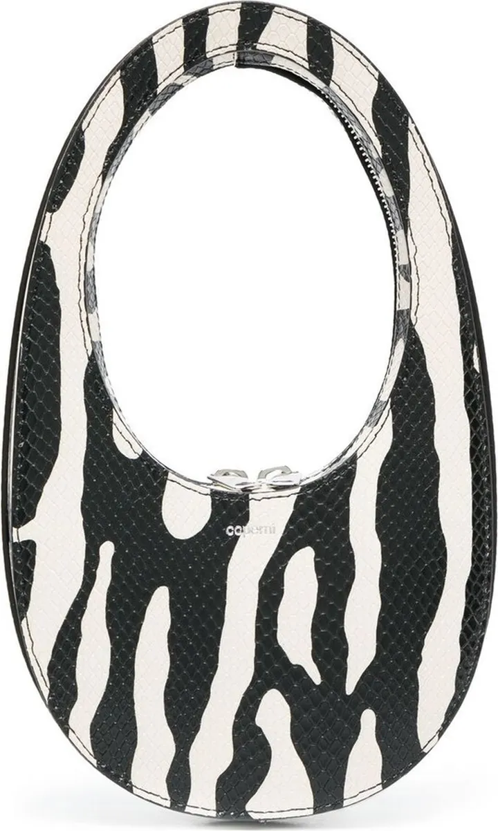 Leather Zebra-Print Tote Bag