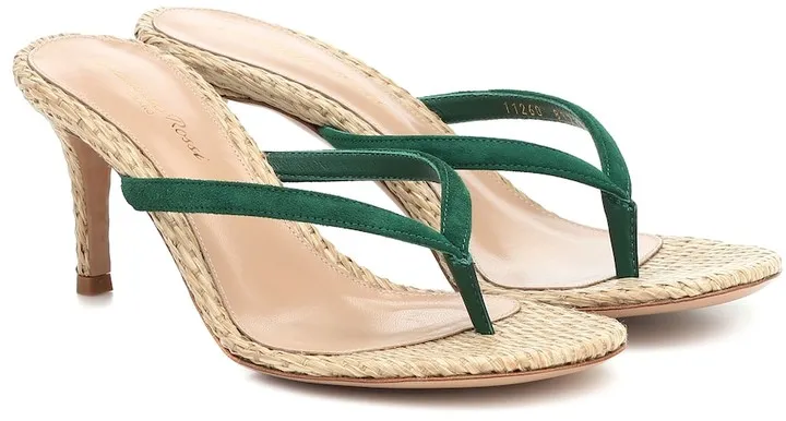 Calypso 70 raffia thong sandals