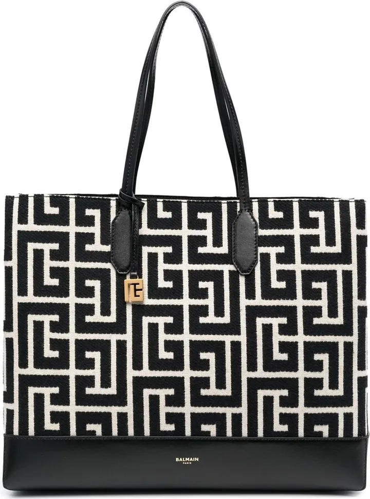 Monogram-Pattern Tote Bag