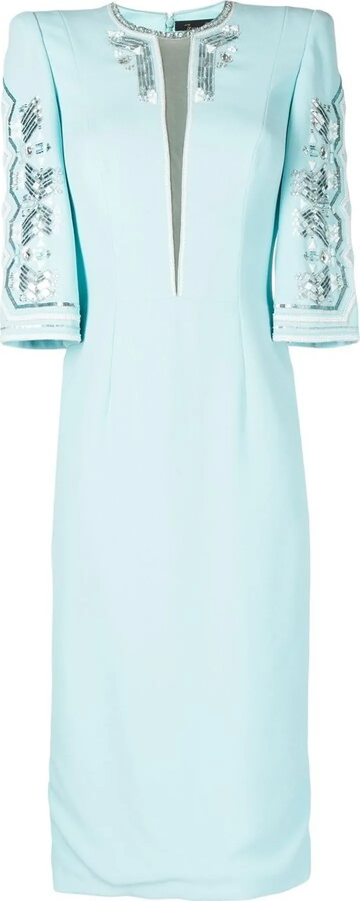 Ava bead-embellished midi dress
