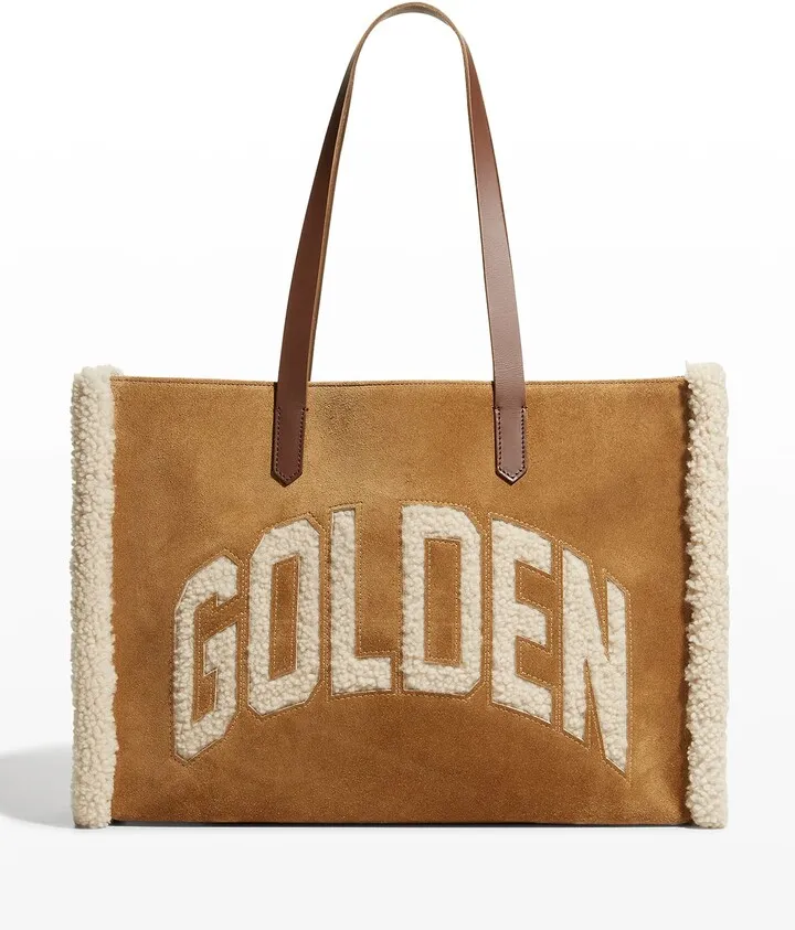 California Golden Shearling Tote Bag