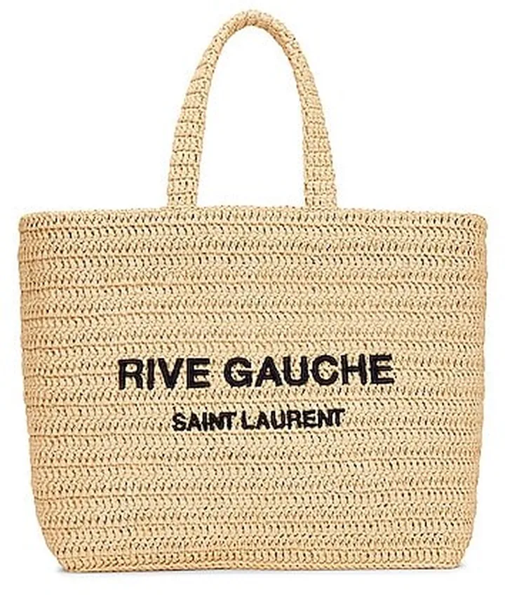 Saint Laurent Supple Rive Gauche Tote Bag in Neutral