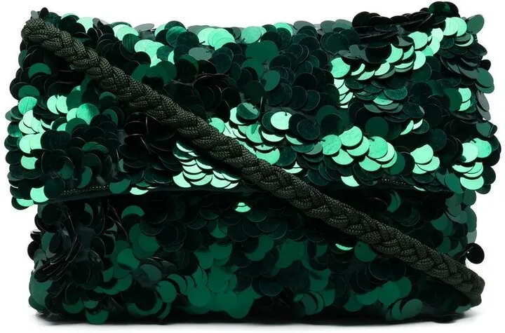 Sequin-Embellished Shoulder Bag