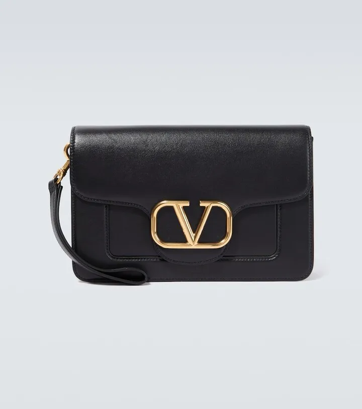 VLogo leather pouch