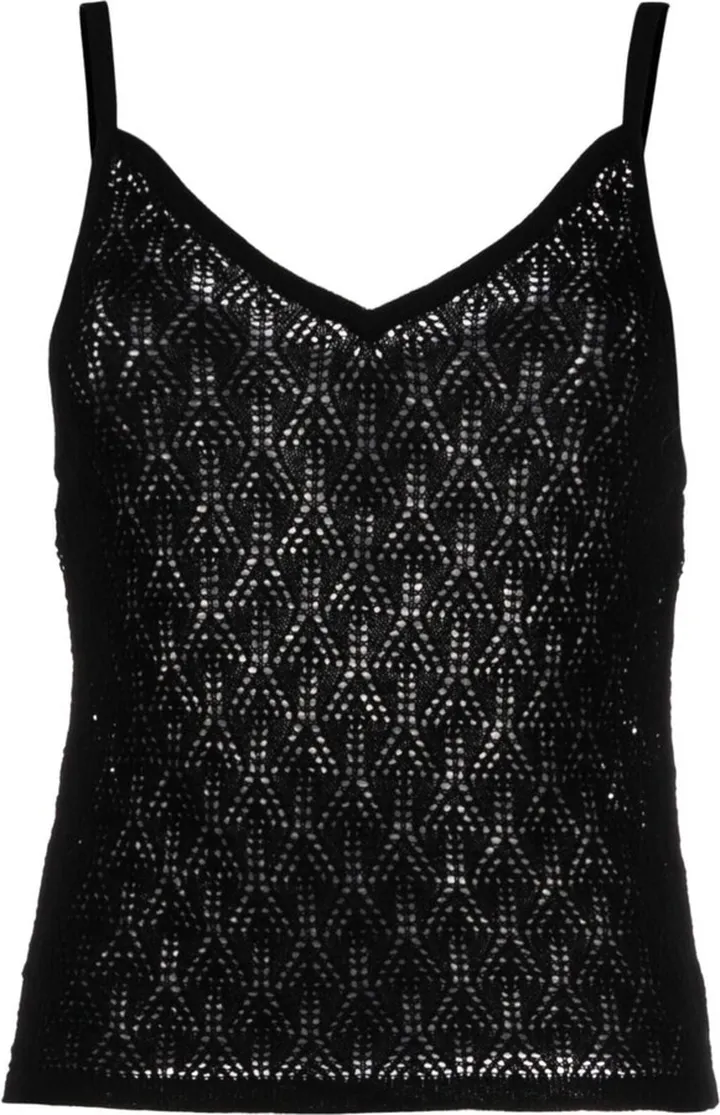Pointelle-Knit Cashmere Top