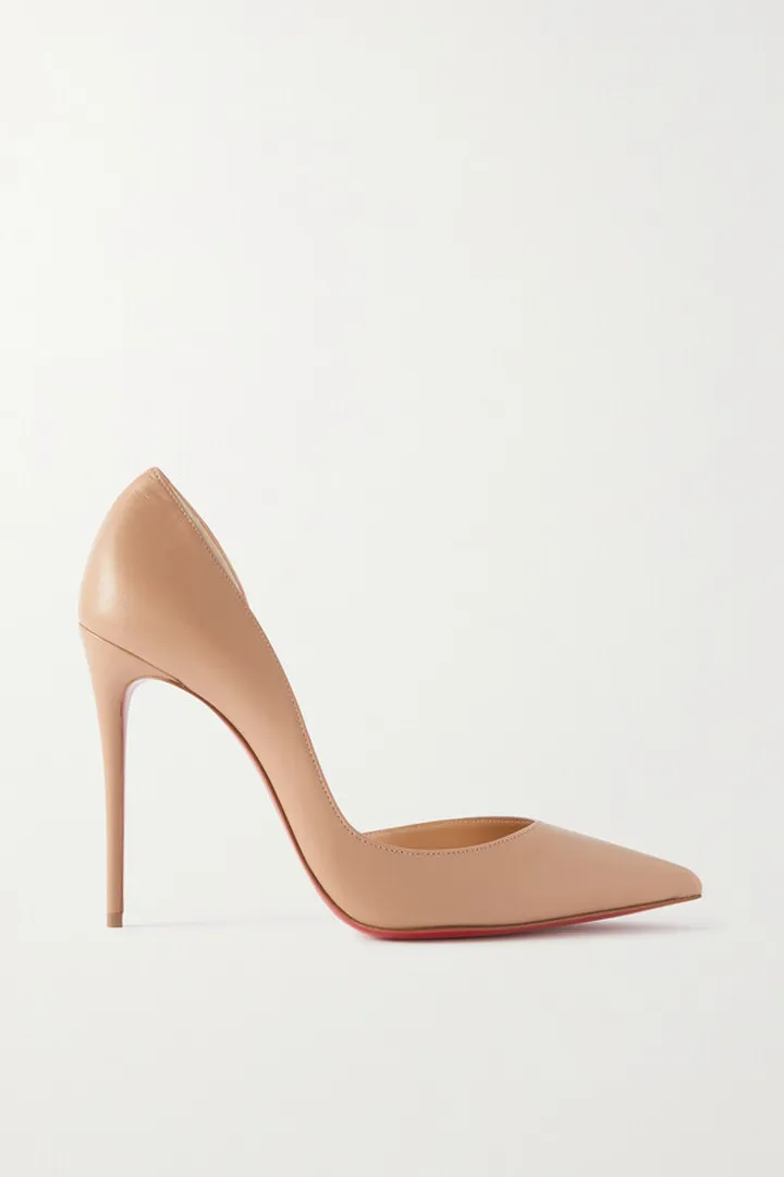 Christian Louboutin - Iriza 100 Leather Pumps - Neutrals