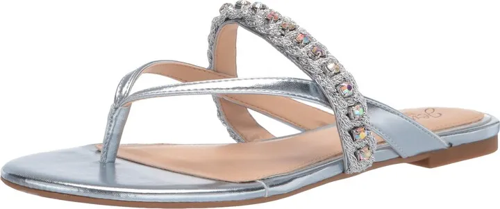 Jewel Badgley Mischka Women's Ornamented Sandal Flip-Flop