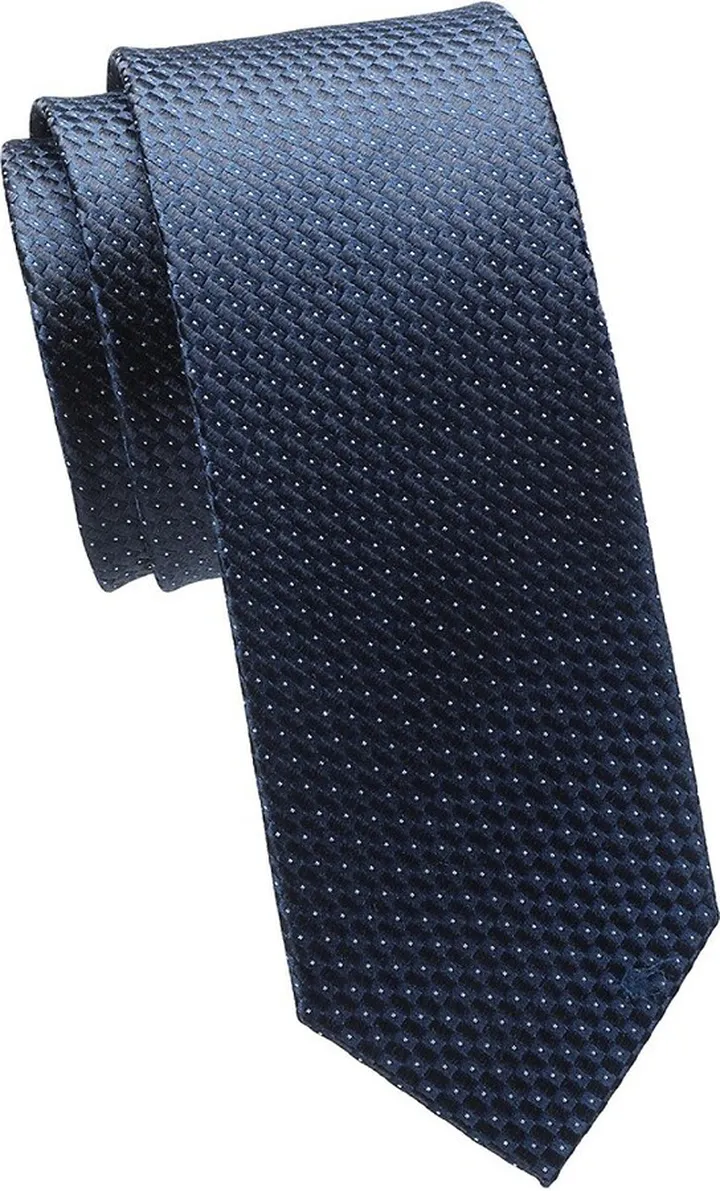 Geometric-Pattern Silk Tie