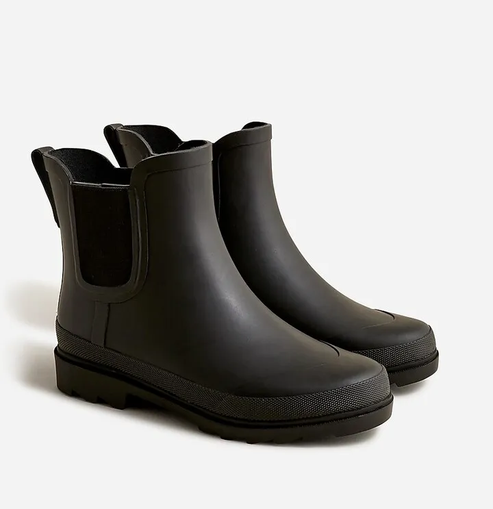 Short lug-sole rain boots