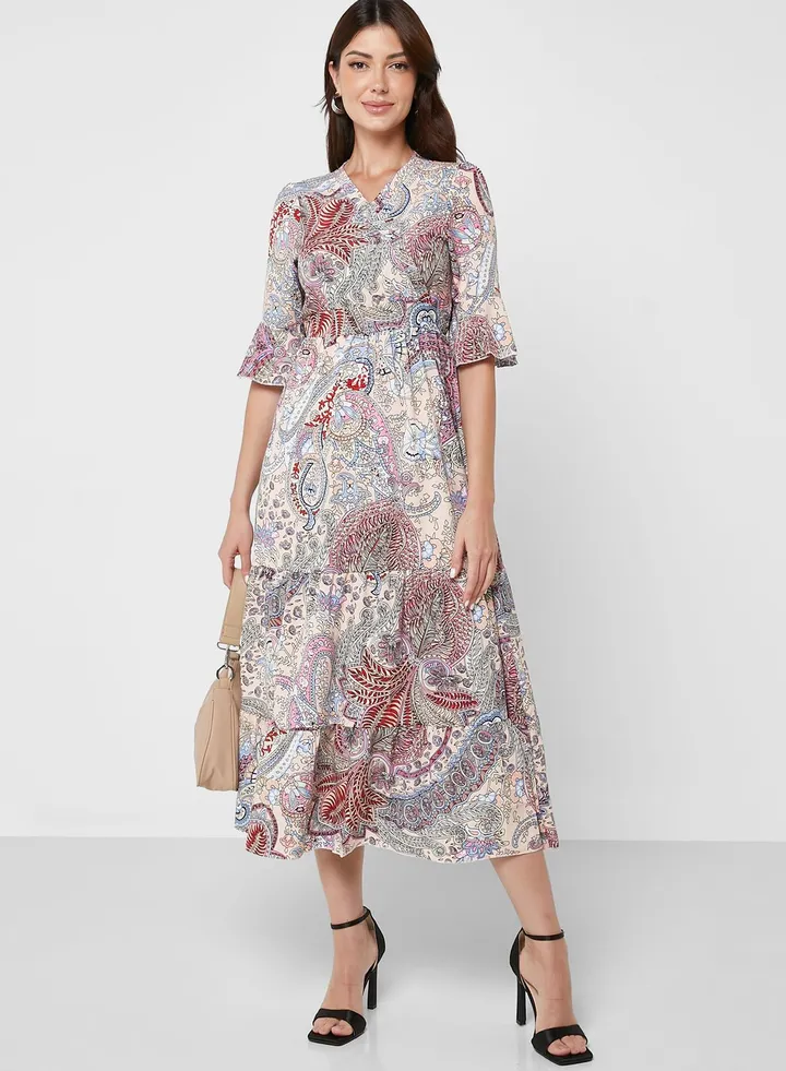 Paisley Print Dress