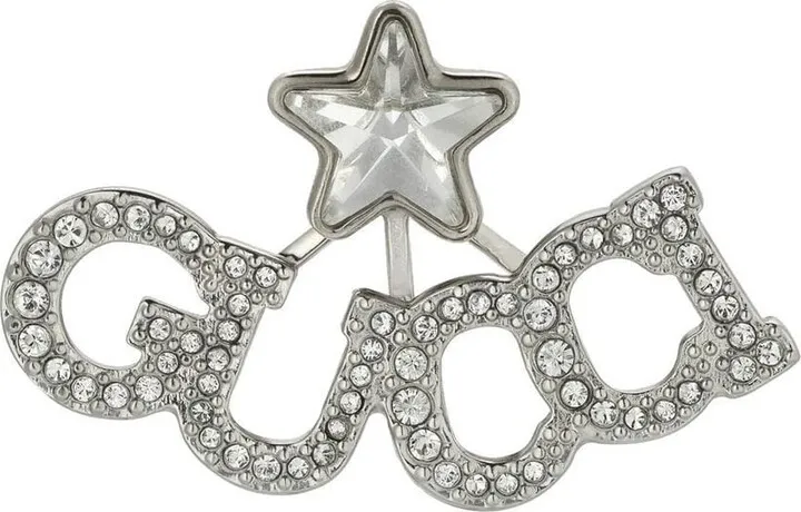 Crystal-Embellished Logo Earring