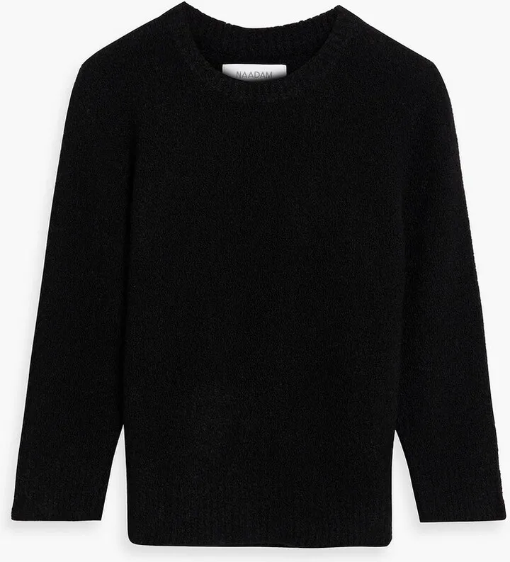 Bouclé-knit cashmere-blend sweater