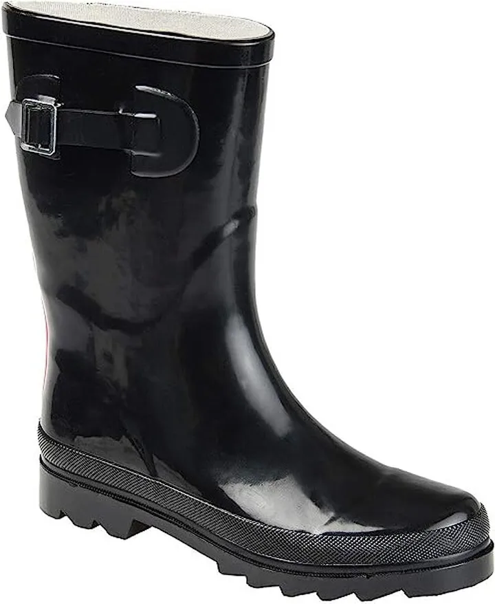 Journee Collection Seattle Rain Boot (Black) Women's Shoes