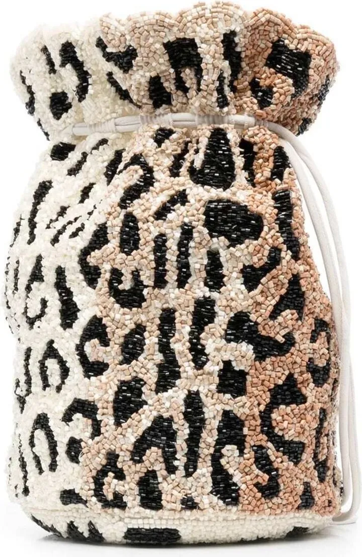 Animalier Beaded Handbag Ganni Woman