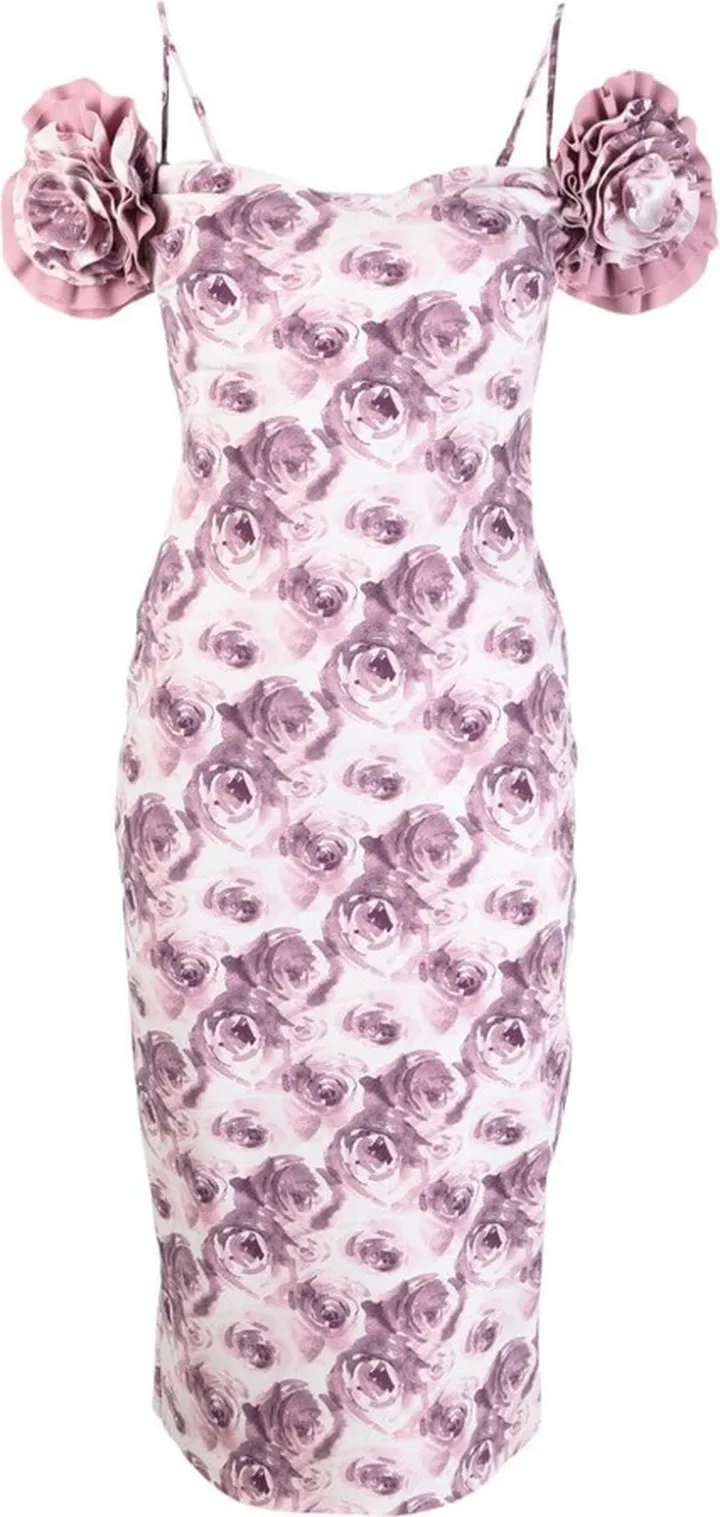 Flower-Shaped Sleeves Sheath Dress