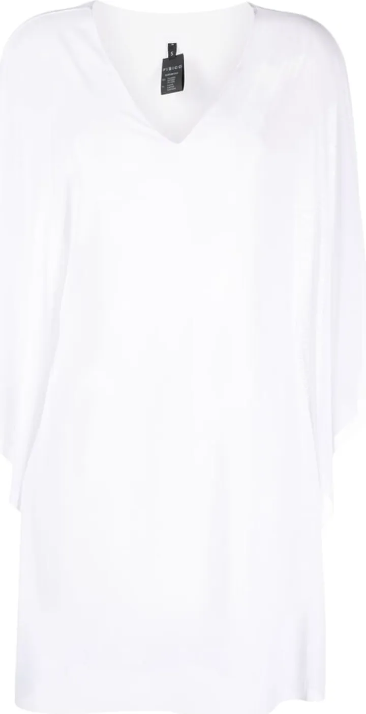 semi-sheer V-neck tunic
