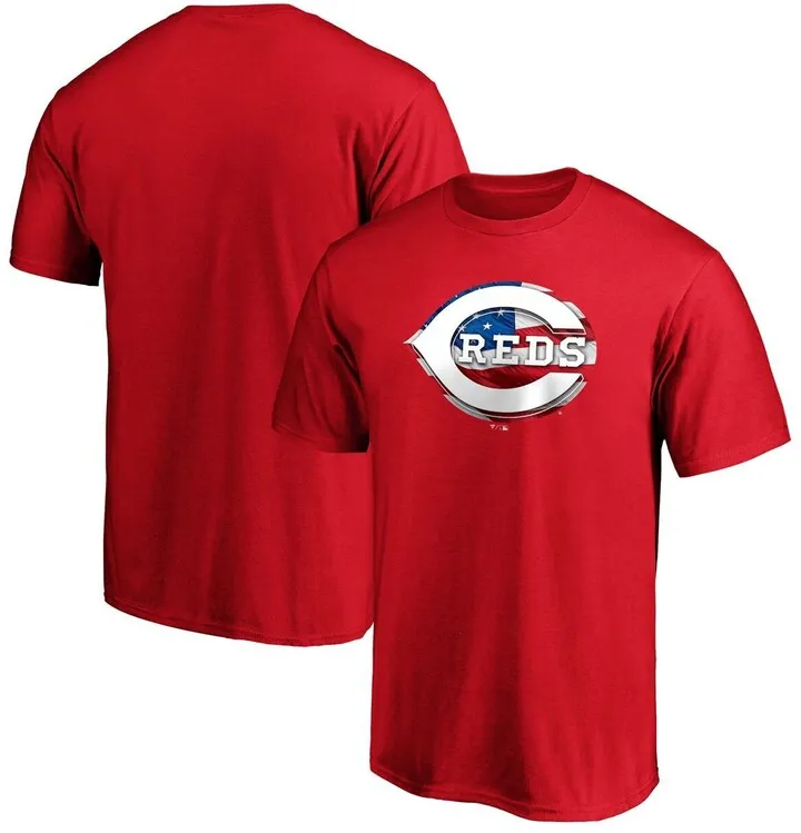 Men's Fanatics Branded Red Cincinnati Reds Banner Wave T-shirt