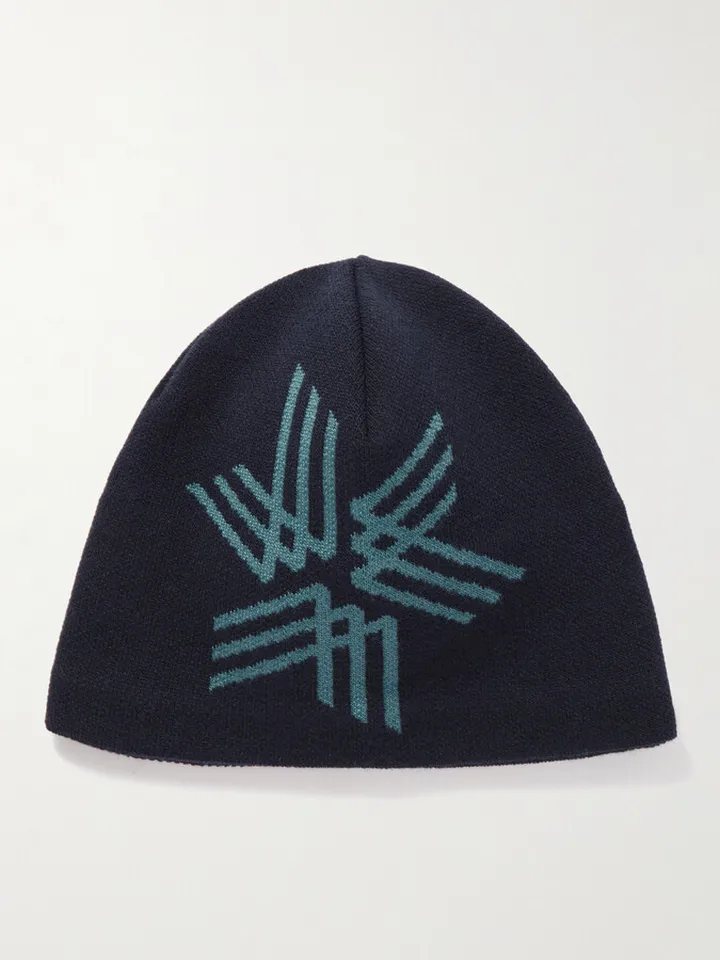 Logo-Jacquard Knitted Ski Beanie