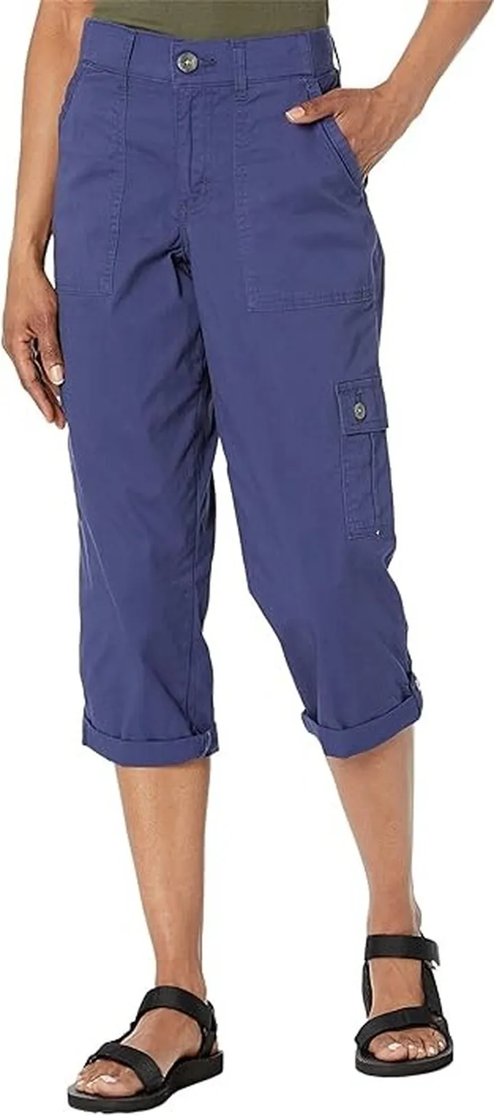 Lee Flex-To-Go Cargo Capris (Medieval Blue) Women's Casual Pants