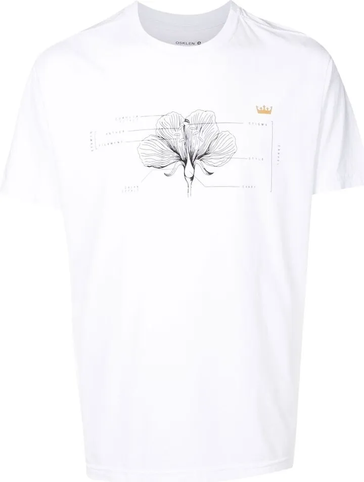 flower-print cotton T-shirt