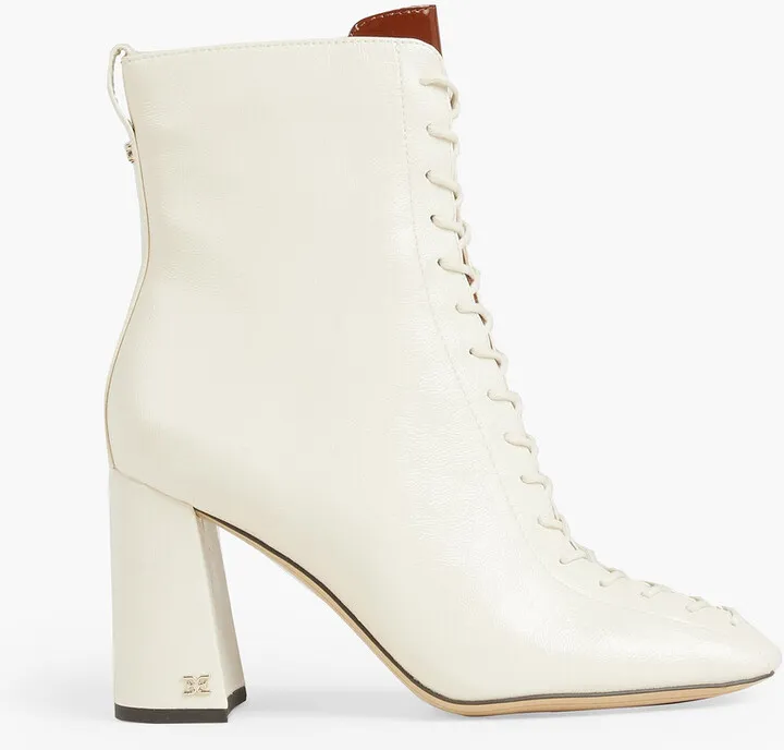 Carney lace-up faux leather ankle boots