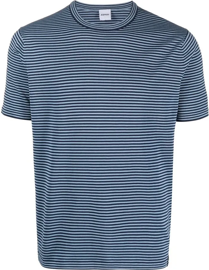 stripe-print short-sleeved T-shirt