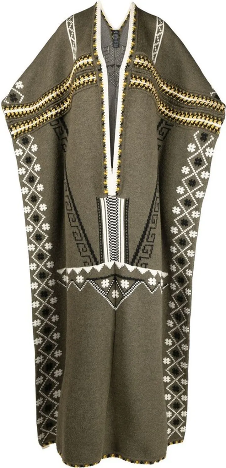 V-neck knitted dress