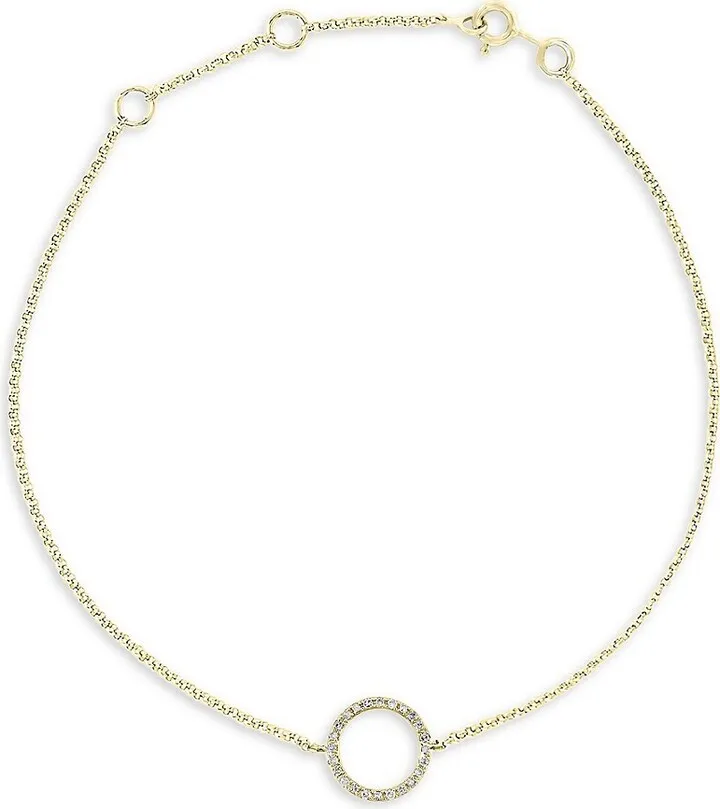 14K Yellow Gold & Diamond Bracelet