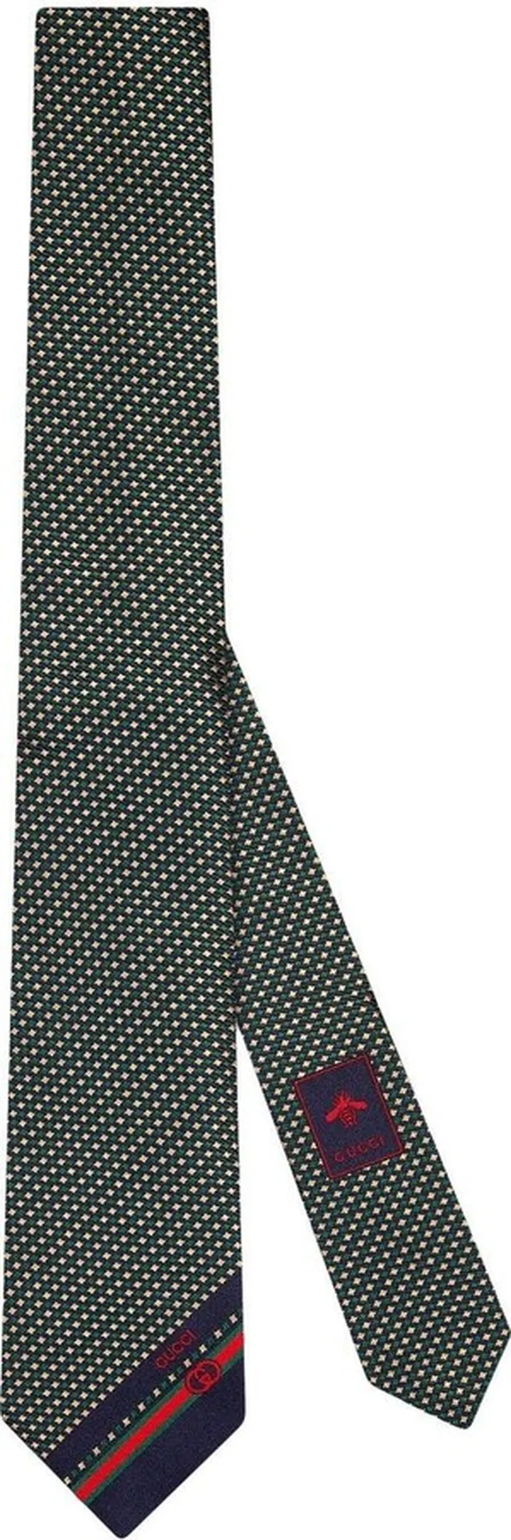 Interlocking G textured silk tie