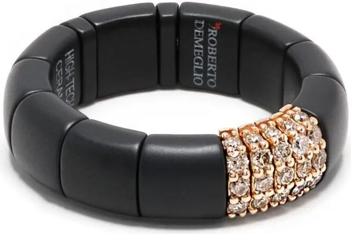 18kt rose gold Domino diamond ring