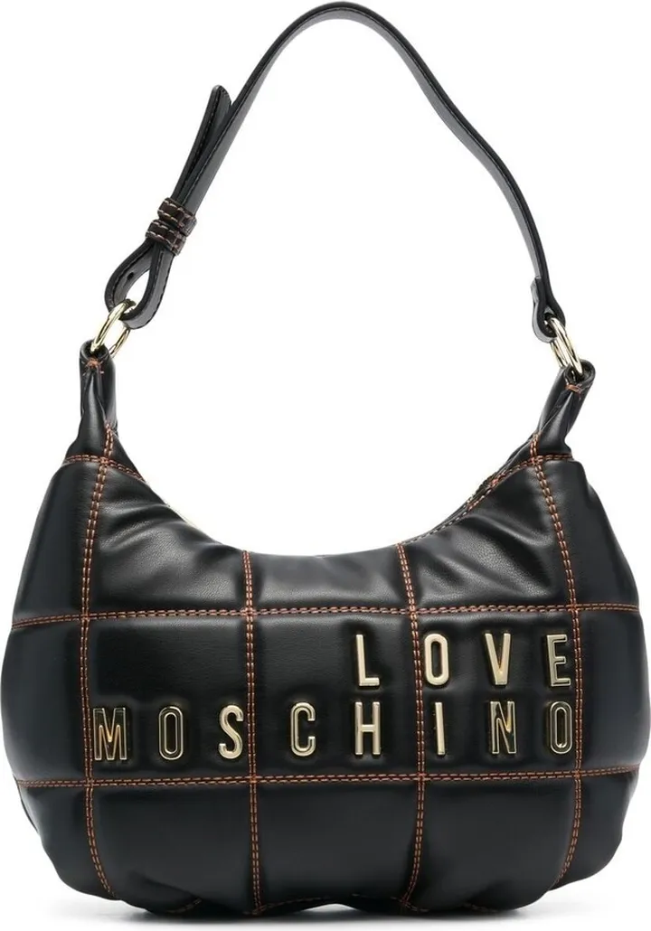 Quilted Logo-Plaque Shoulder Bag