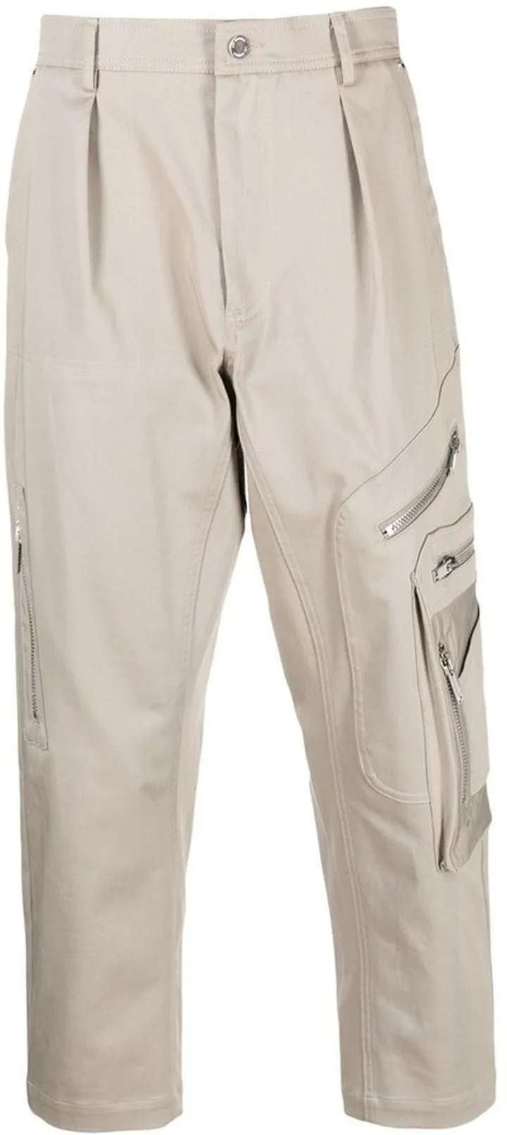 Cropped-Leg Zip-Detail Trousers