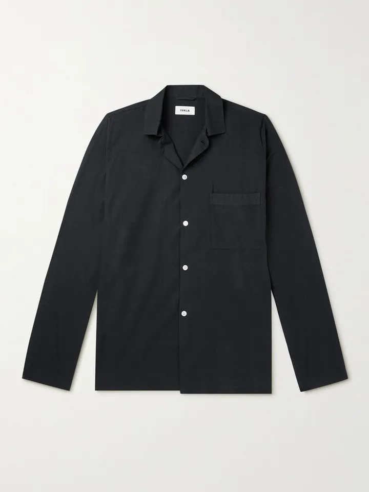 Organic Cotton-Poplin Pyjama Shirt