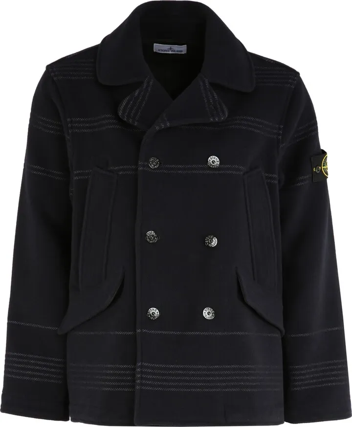 Wool Blend Double-breasted Coat