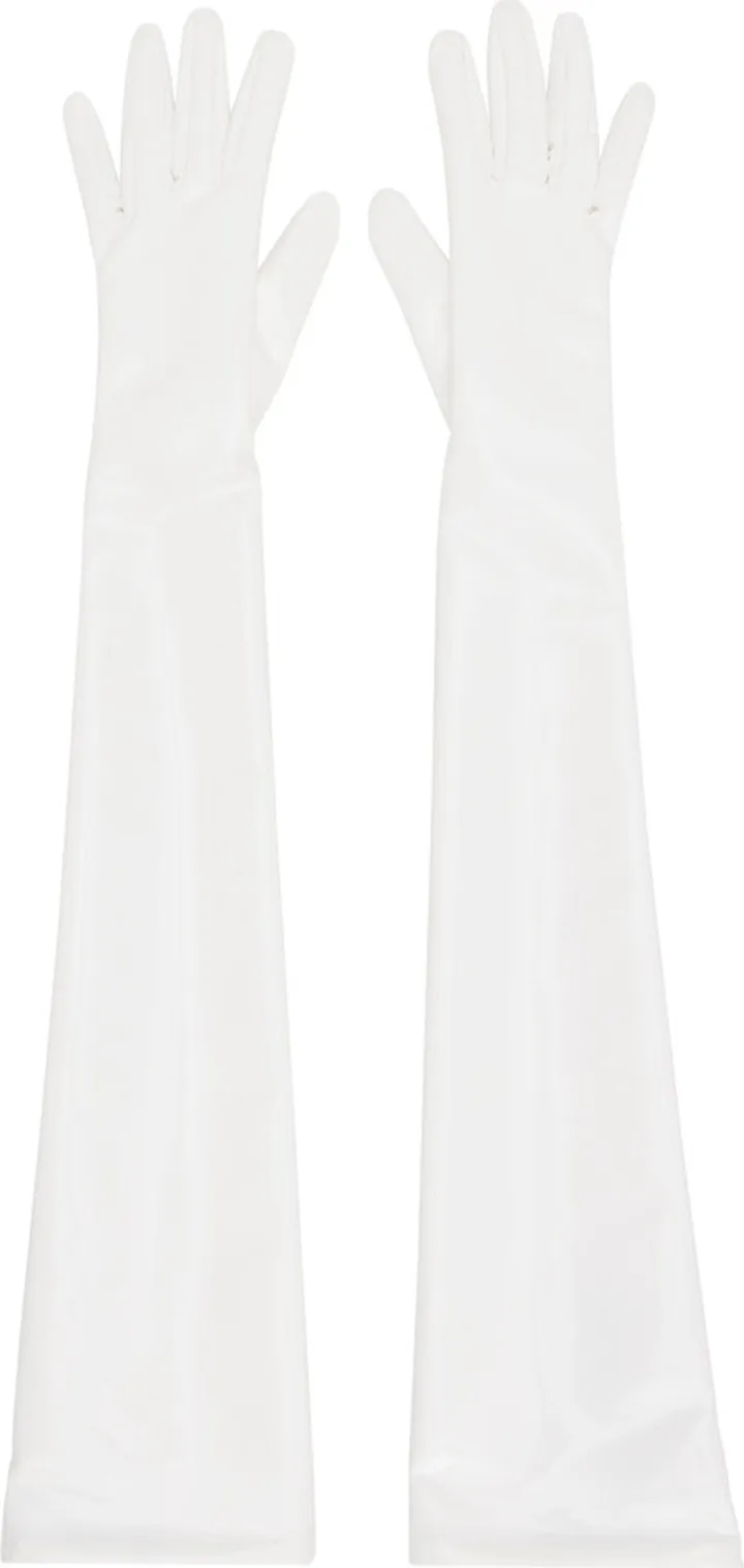 Gucci White Long Bitsy Gloves