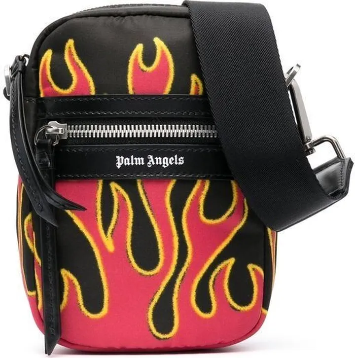 Flames logo-print crossbody bag