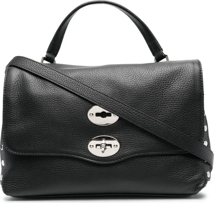 Leather Twist-Lock Bag