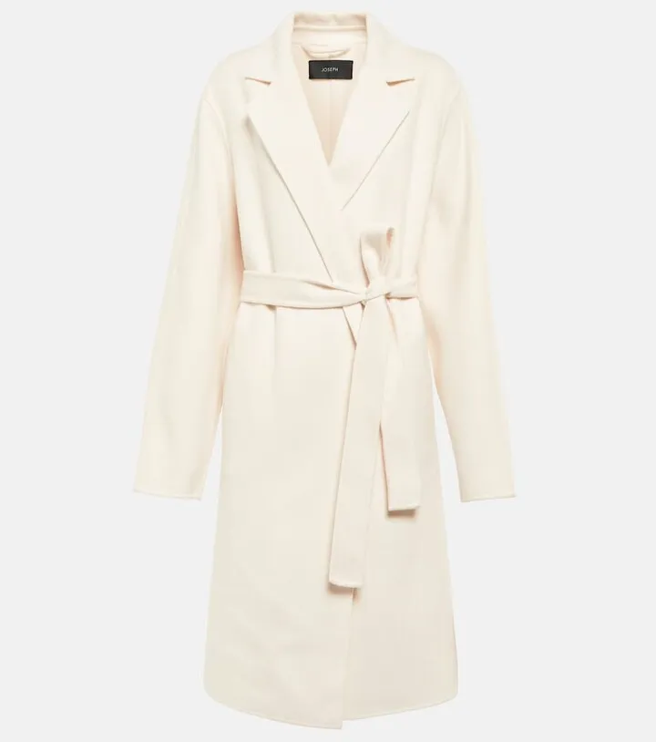 Cenda wool and cashmere wrap coat