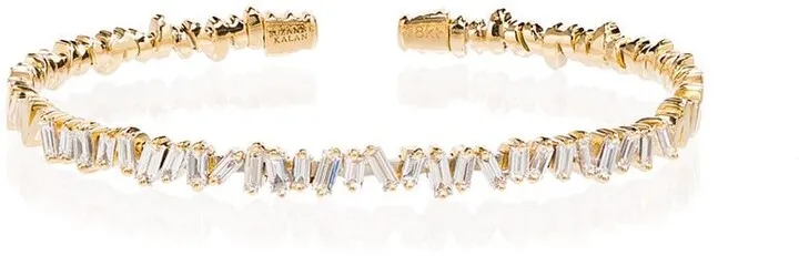 18K yellow gold and diamond Fireworks cuff