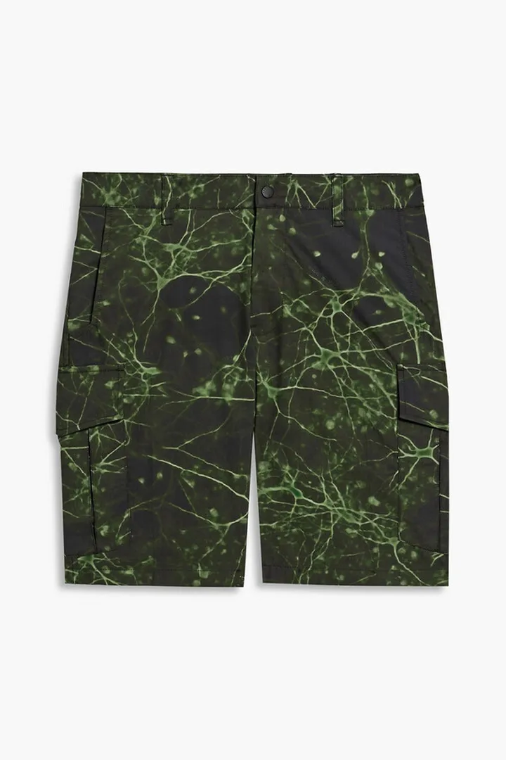 Arkair Commando printed cotton-poplin shorts