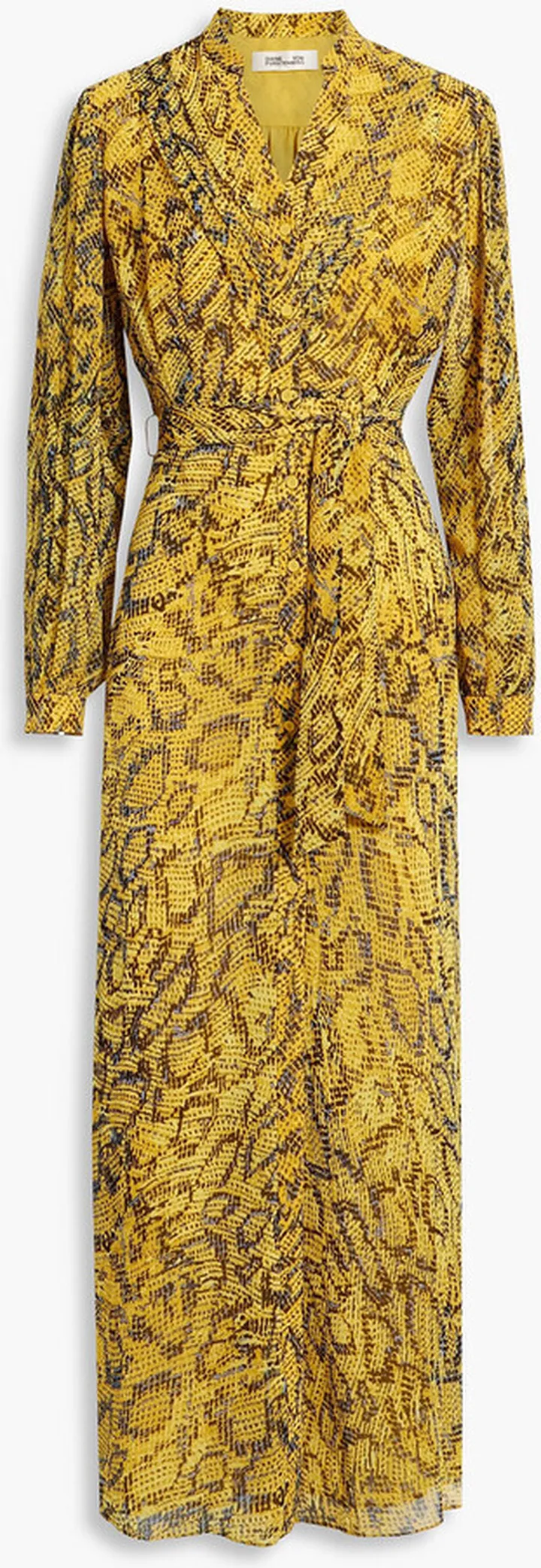 Carter pleated printed chiffon maxi dress