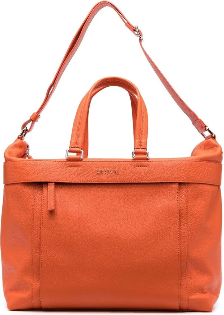 Logo-Plaque Leather Holdall