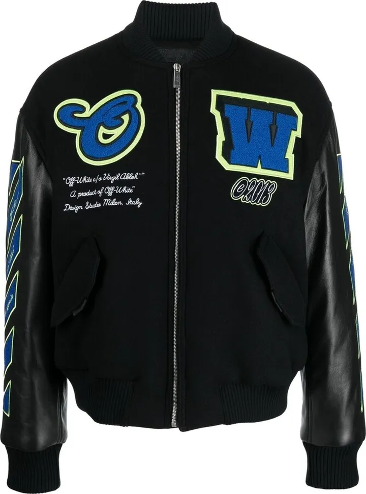 OFF-WHITE- Leather Jacket