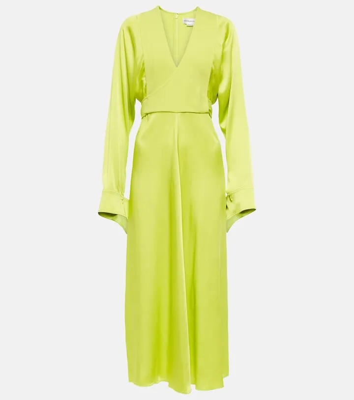 Wrap midi dress